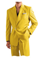 Linen Peak-Lapel One-Button Suit Set