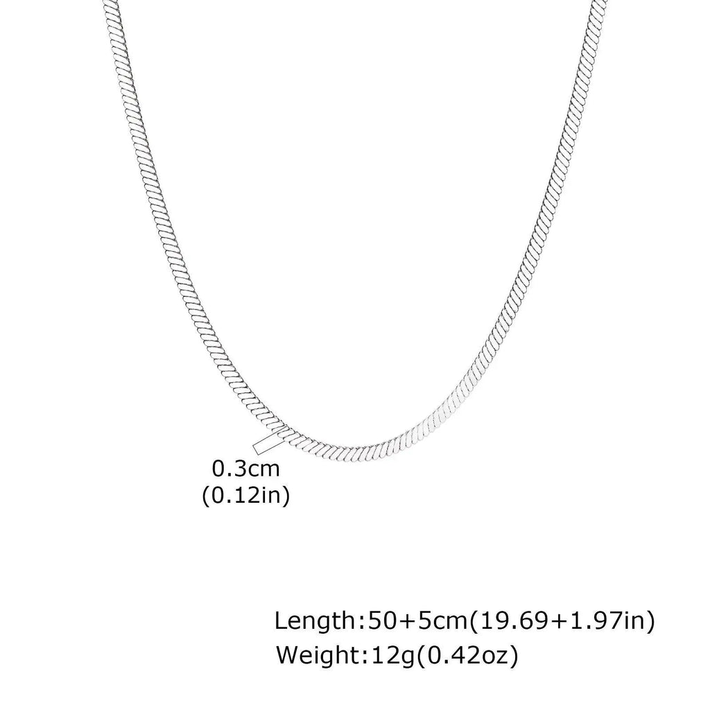 Vnox Flat Snake Necklace