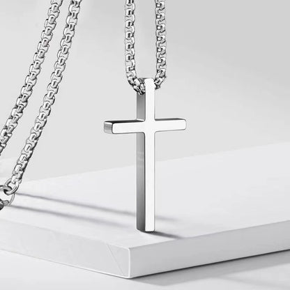 Silver Cross Pendant Chain