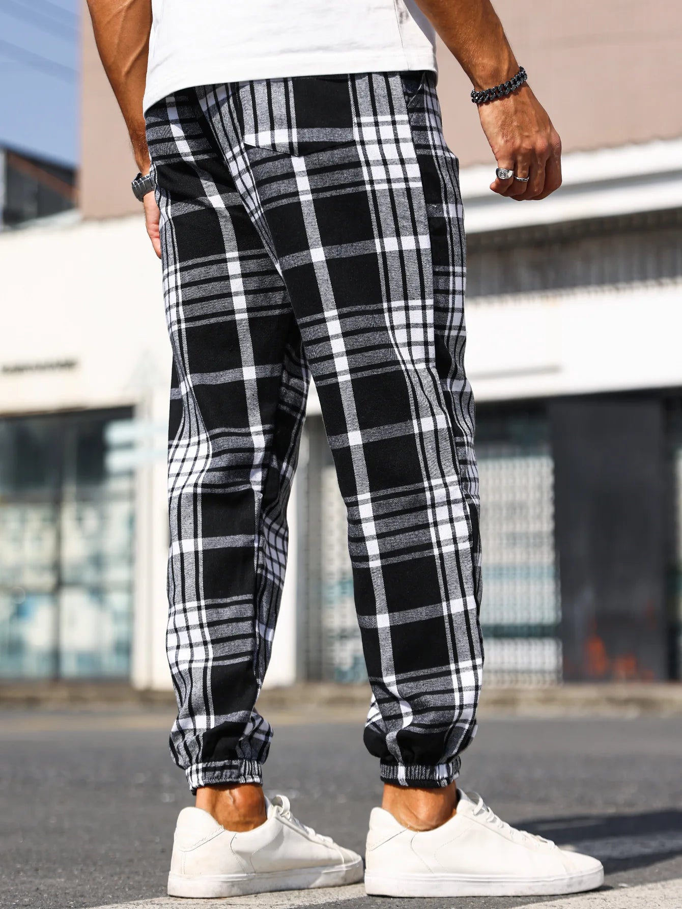 Patchwork Ankle Sweatpants