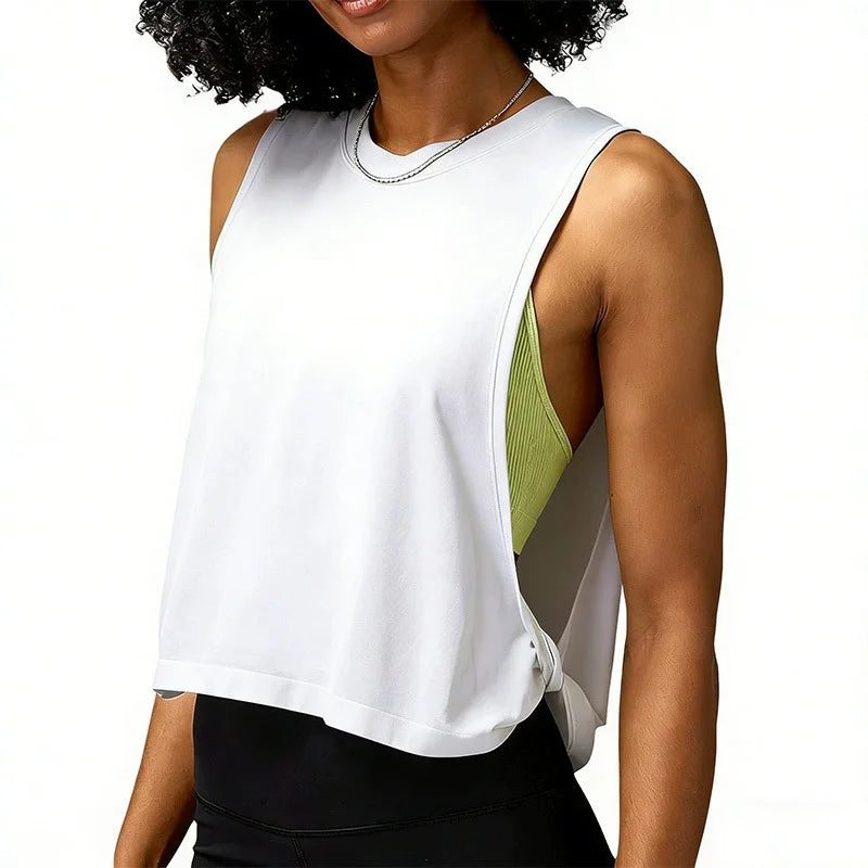 Mesh Sleeveless Yoga Top