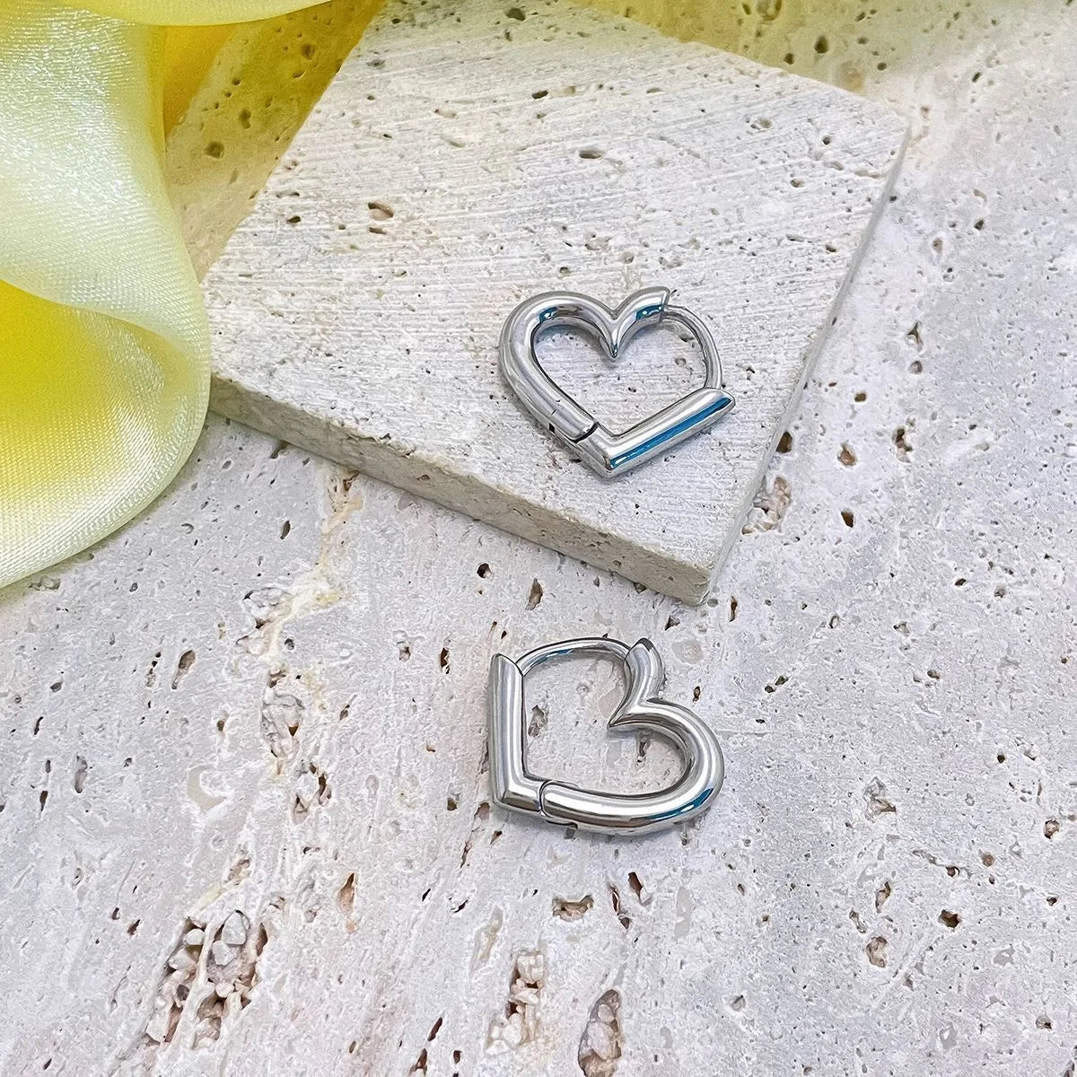 Romantic Heart Stud Earrings