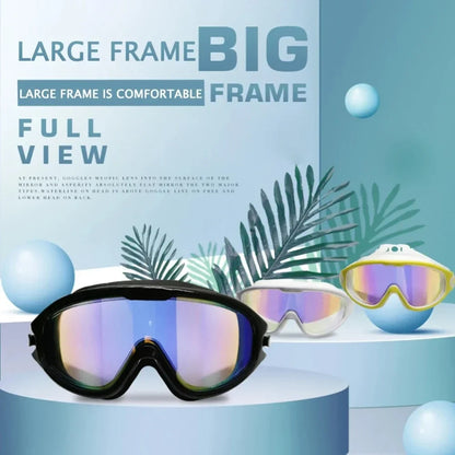 Adult Electroplated Large Frame Swimming Goggles
