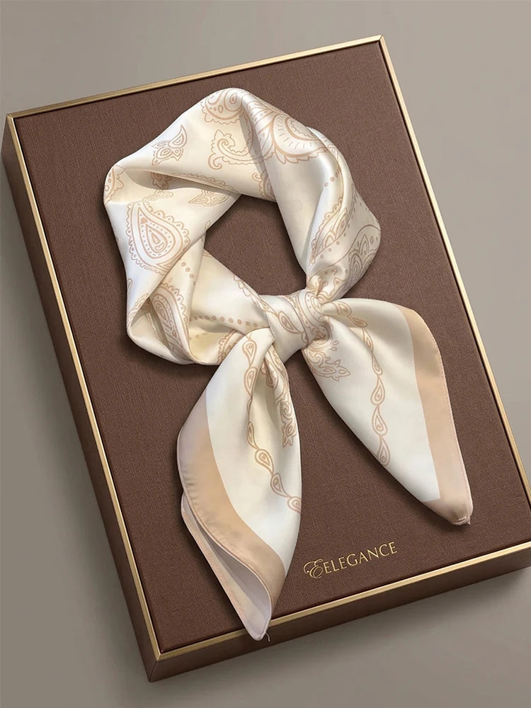 Pink Floral Silk Square Scarf