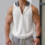 INCERUN Patchwork Hooded Vest