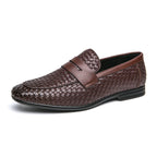 Genuine Leather Bean Loafers