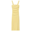 Ruffled Backless Slip Dress