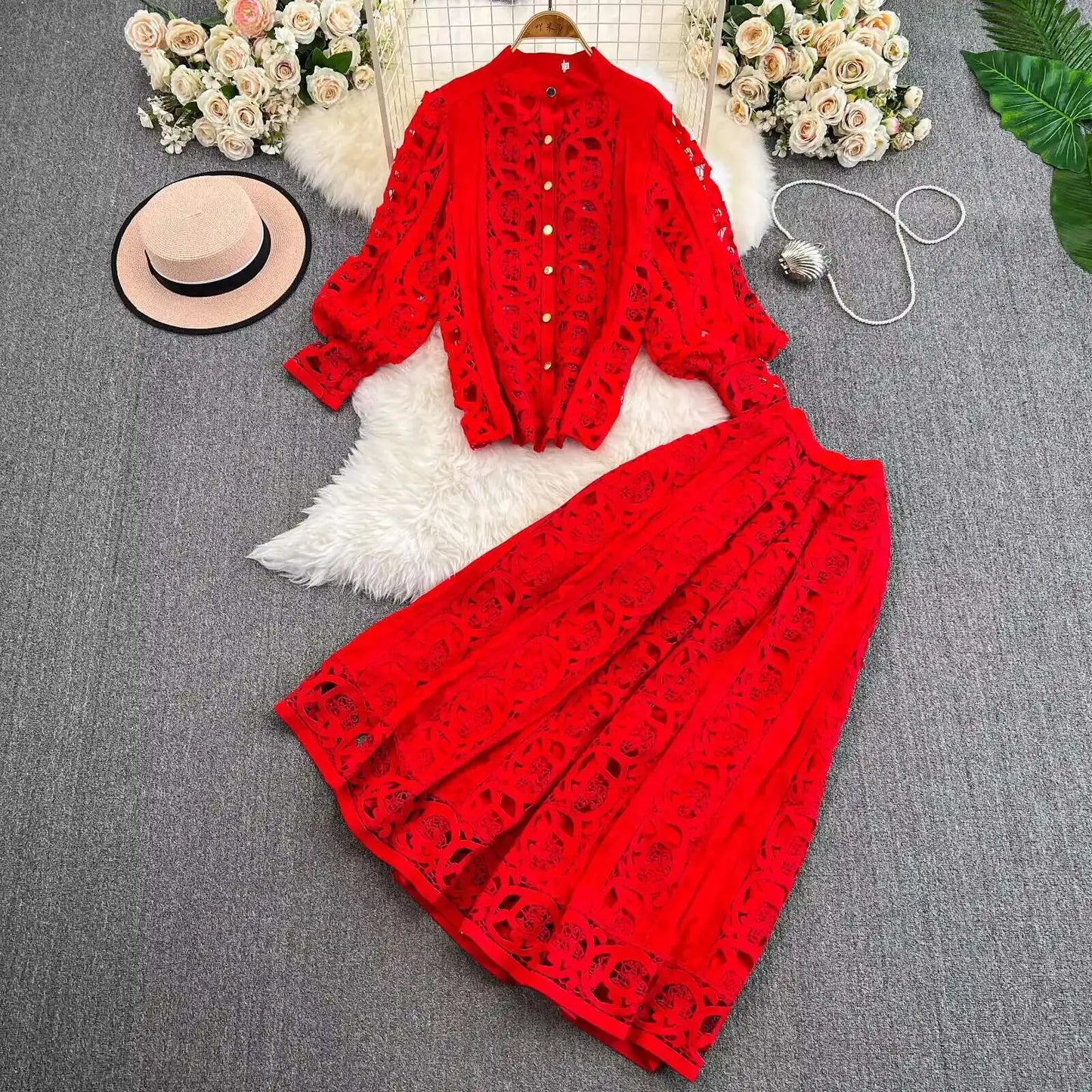 Autumn Crochet Lace Set