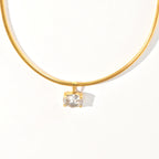 Zircon Geometric Pendant Necklace