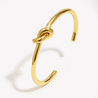 Round Gold Cuff Bracelet