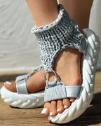 Women Stretch Platform Sandals