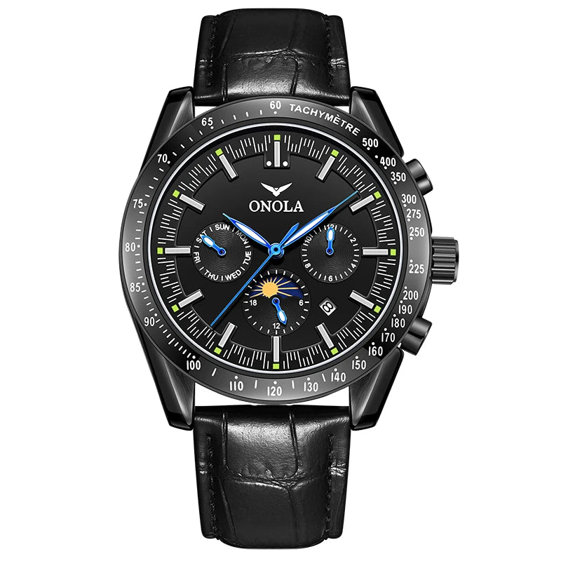 ONOLA Hollow Leather Automatic Watch