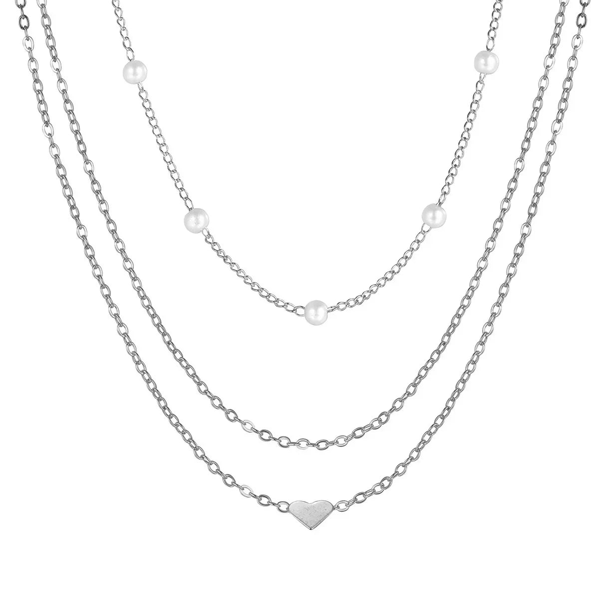 Pearl Heart Choker Necklace