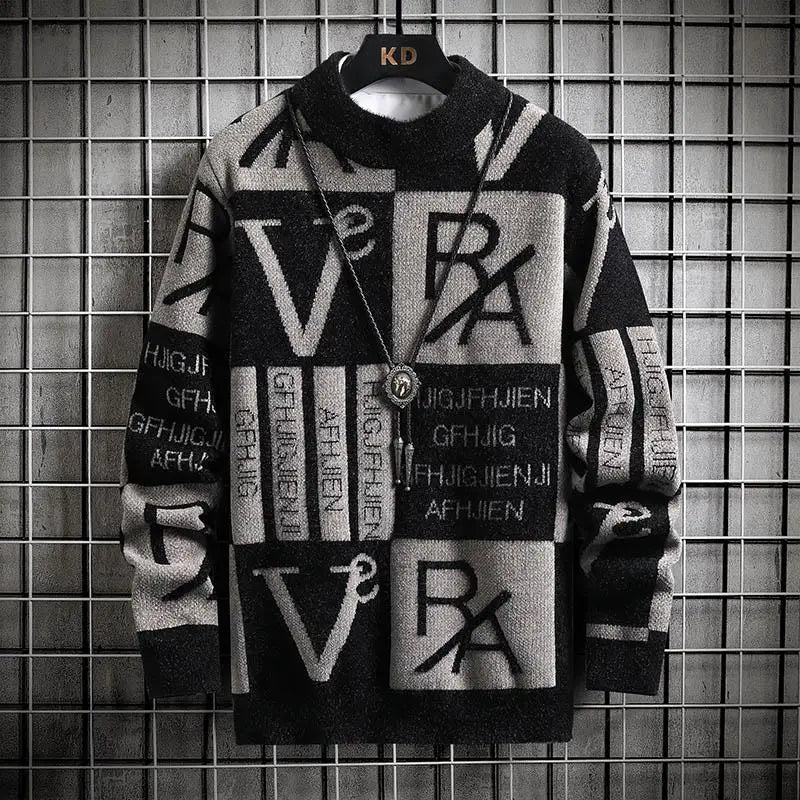 Striped Round Neck Knit Sweater