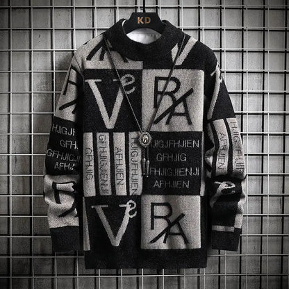 Striped Round Neck Knit Sweater