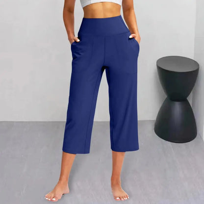 Women’s High Waist Wide-Leg Capris