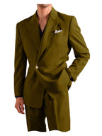 Linen Peak-Lapel One-Button Suit Set