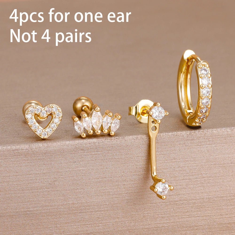 Zircon Water Drop Hoops