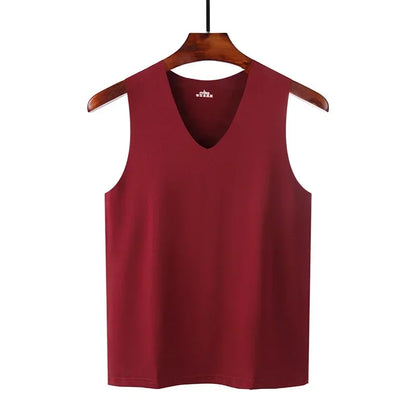 Men V-Neck Seamless Tank