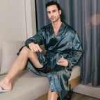 Pajama Spring Autumn Silk Bathrobe