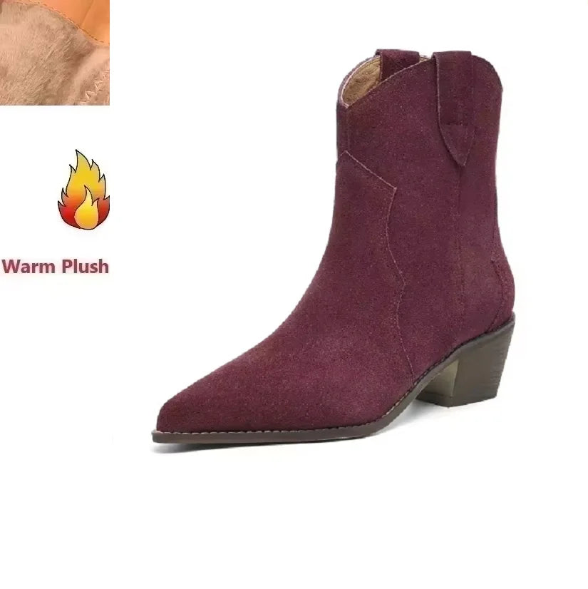 Suede Pointy Boots