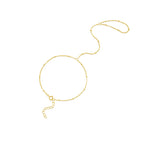 Zircon Silver Charm Bracelet