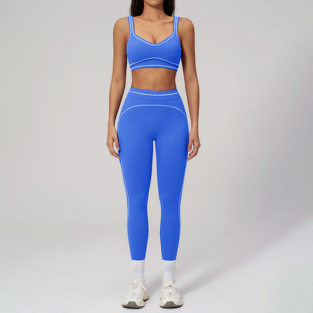Knit Construction Sleeveless True-To-Size Fit Two-Piece Yoga Set