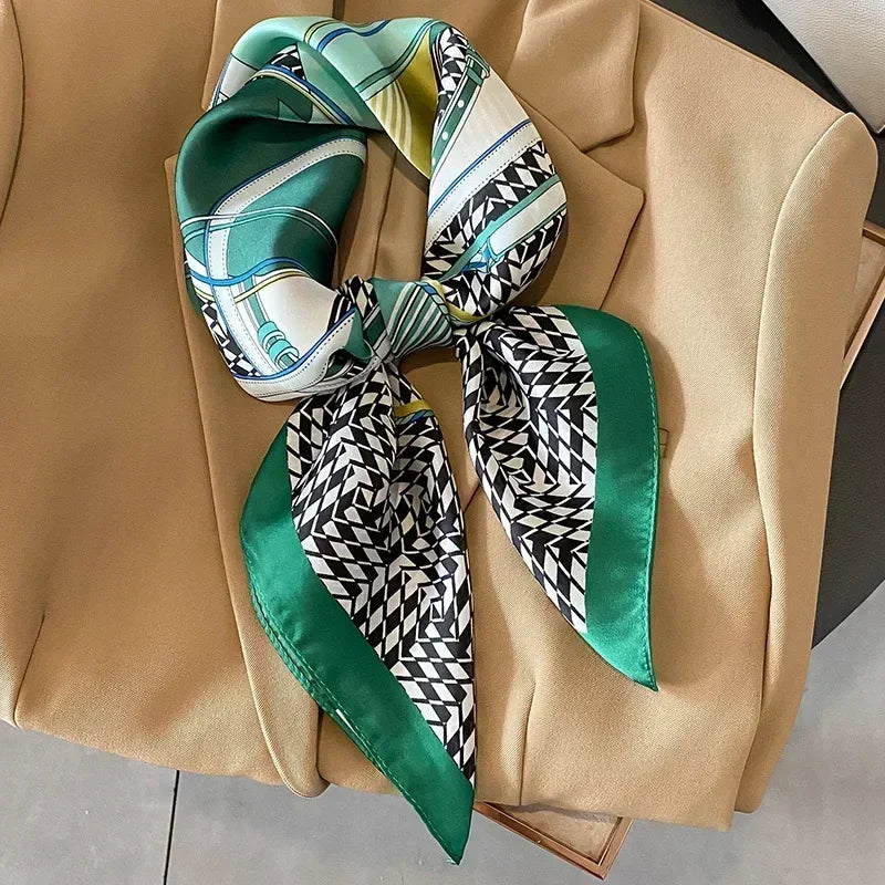 Luxury Print Silk Square Scarf