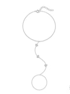 Zircon Silver Charm Bracelet