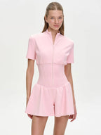Mozision Sleek Zip-Front Slim Playsuit
