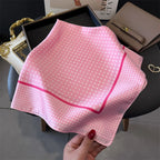 Dot Print 70cm Silk Square Scarf