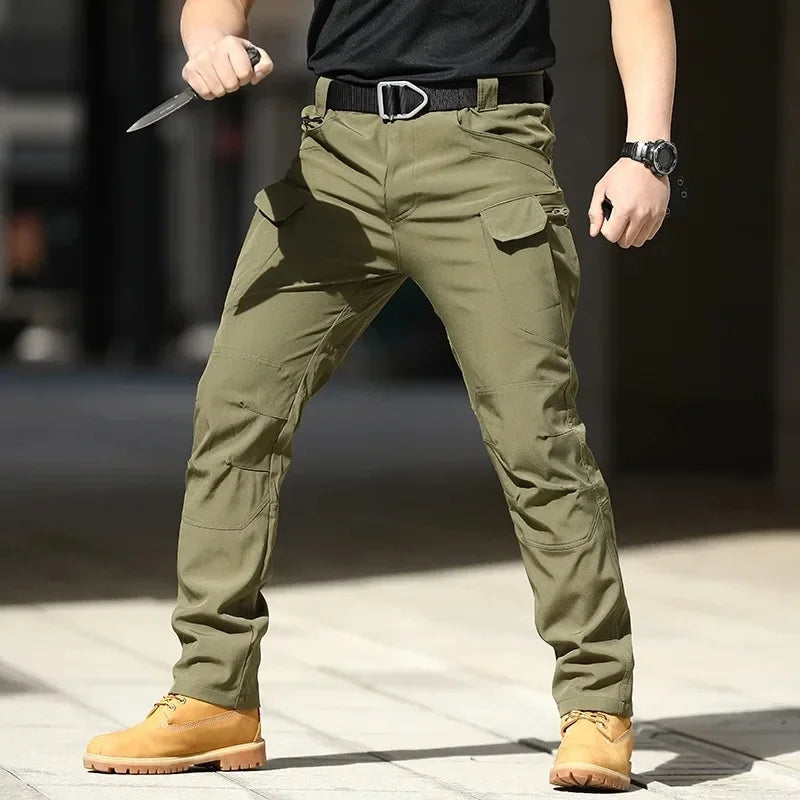 Waterproof Elastic Multi-Pocket Cargo Pants