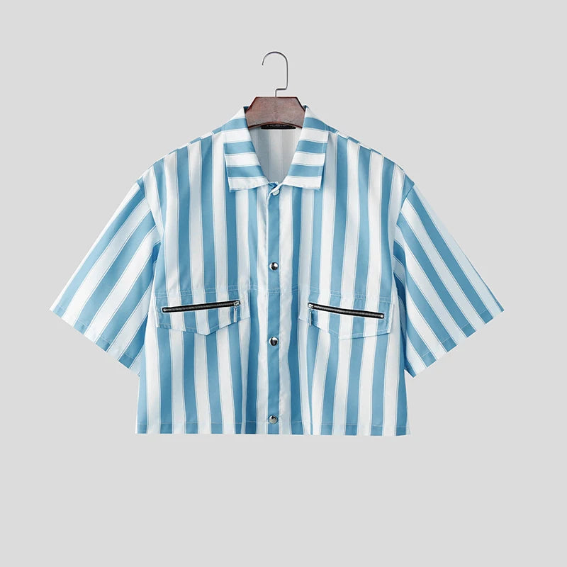 Striped Casual Short Shirt