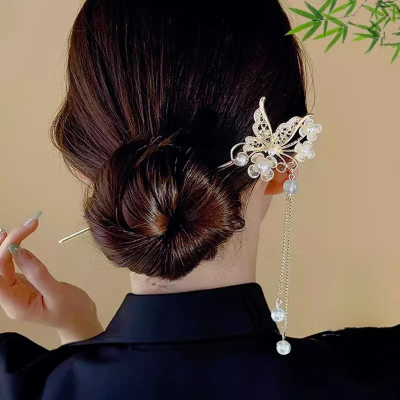 Floral Design Hair Stick