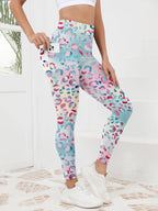 Printed Welt-Pocket Ankle Yoga Pants