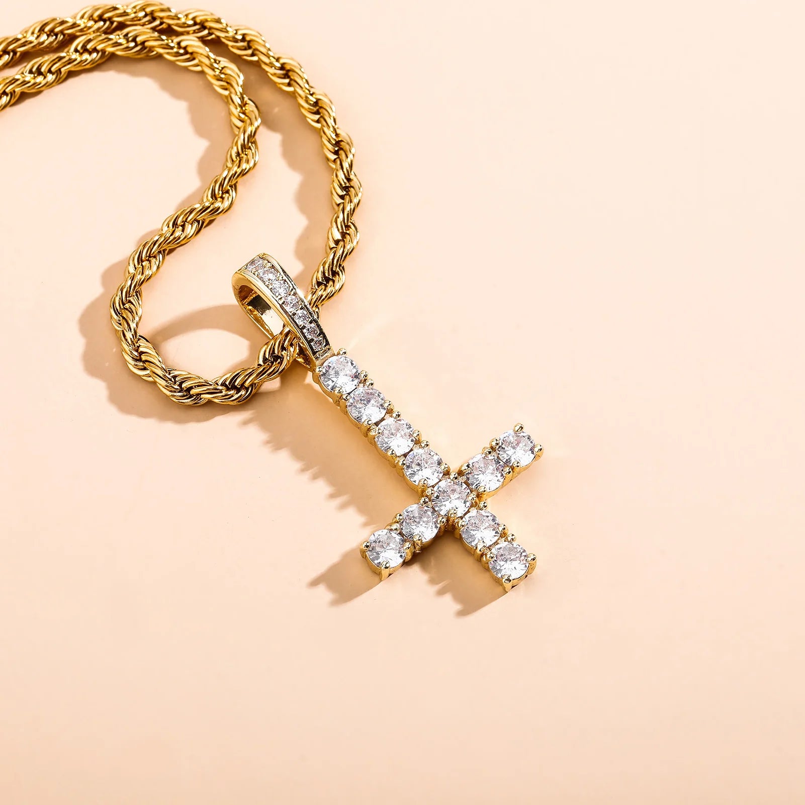 JINAO Iced Cross Necklace