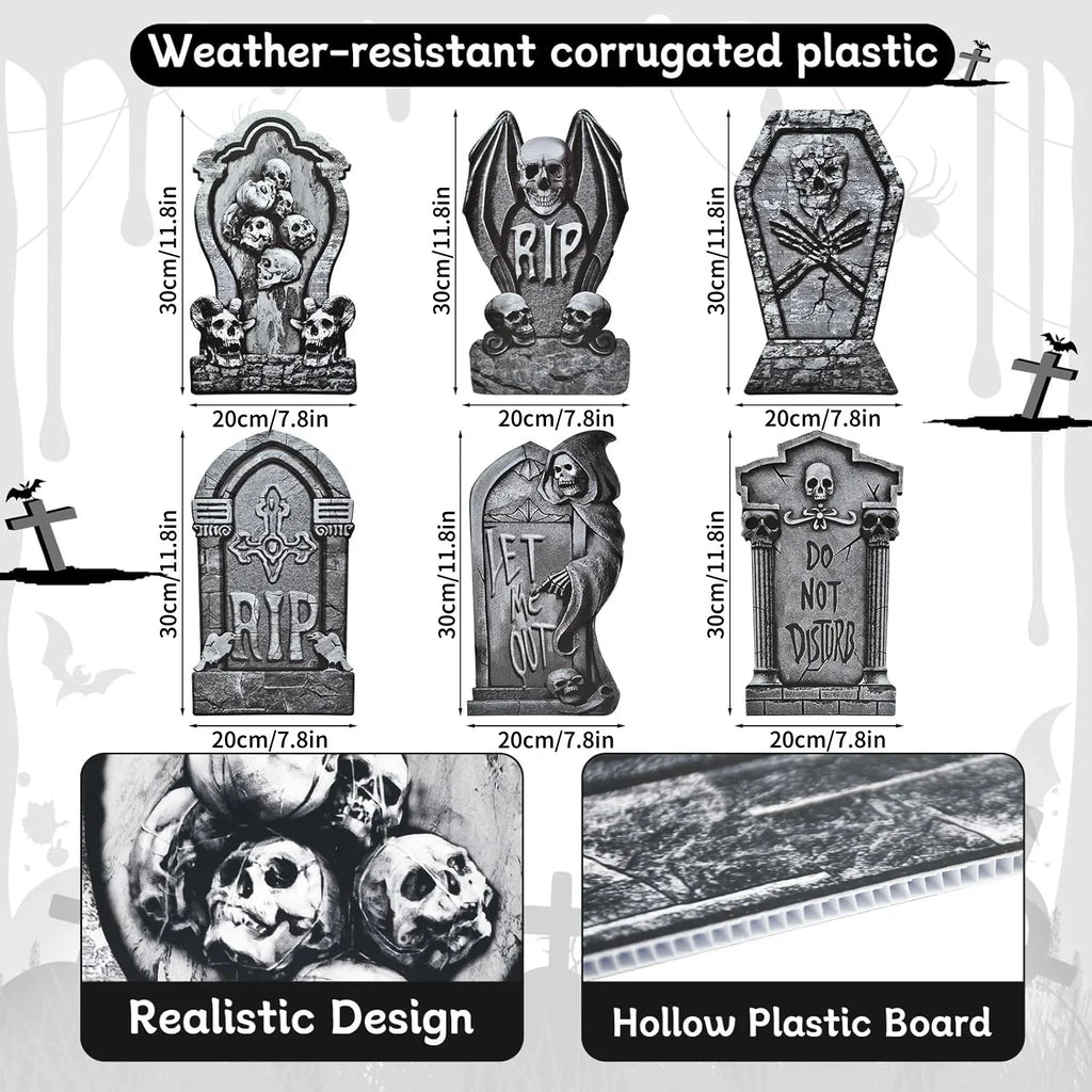 Skeleton Tombstone Yard Signs