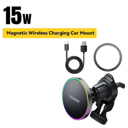 360° 15W Magnetic Car Charger for iphone