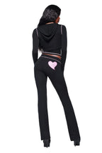 Blended Graphic Print Zip Front Two-Piece Yoga Set