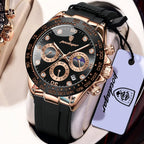 POEDAGAR Military Chronograph Silicone Watch