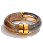 Acrylic Gold Bangle Set