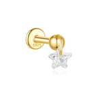 Geometric Pearl Zircon Studs