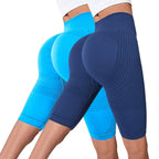 Seamless Hip-Lifting Yoga Shorts 2-Pack