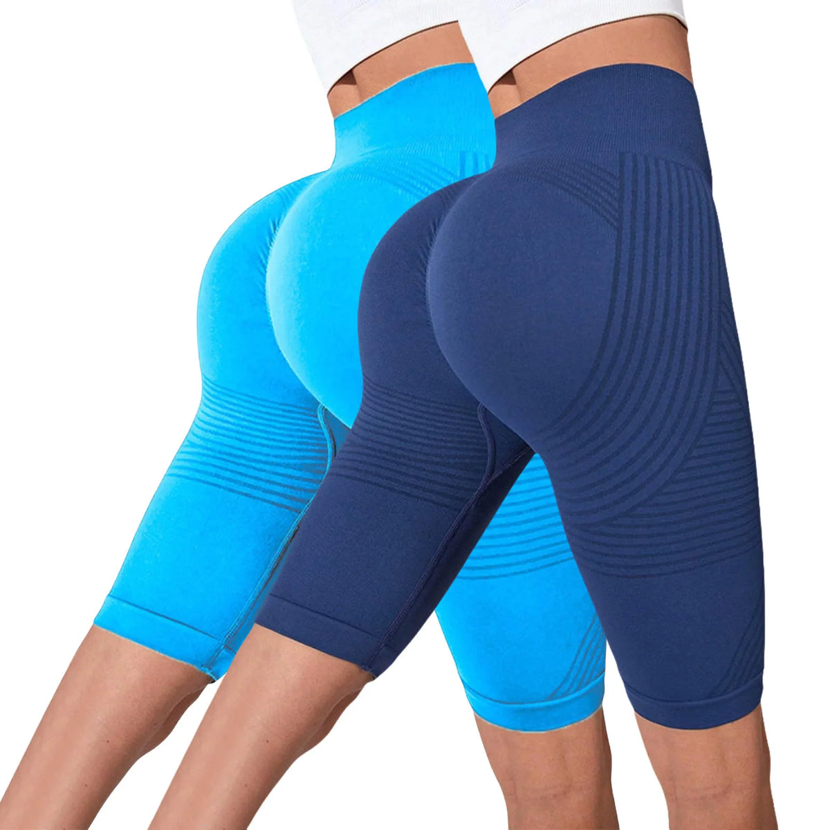 Seamless Hip-Lifting Yoga Shorts 2-Pack