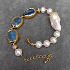 Pearl Kyanite Strand Bracelet