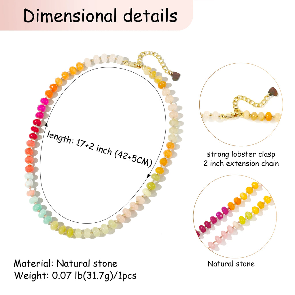 Rainbow Gemstone Choker Necklace
