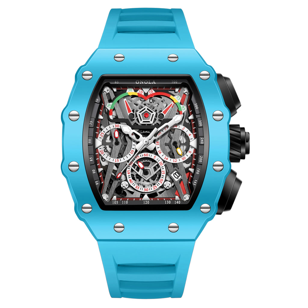 ONOLA Tonneau Silicone Quartz Watch