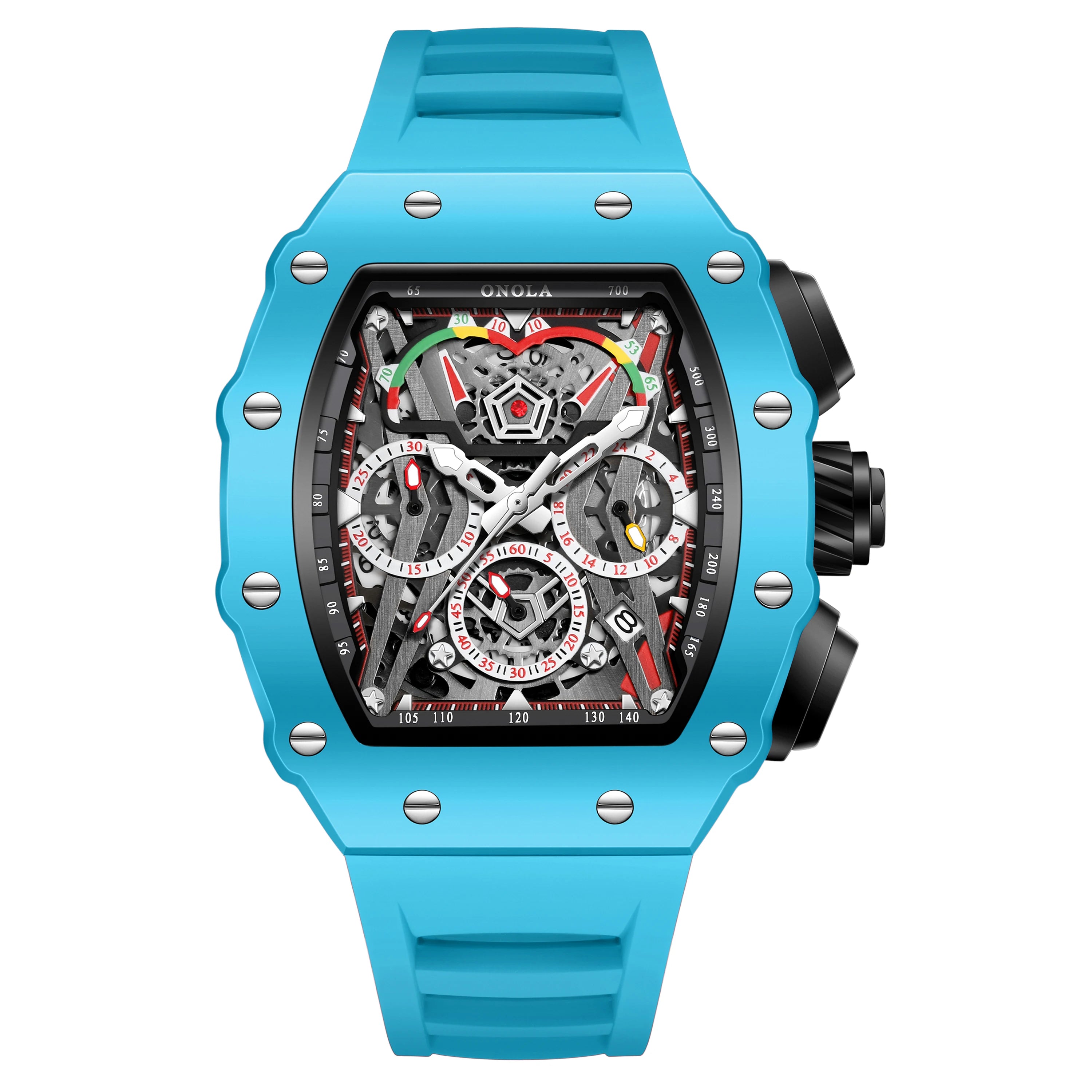 ONOLA Tonneau Silicone Quartz Watch