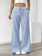 Striped Drawstring Sports Pants