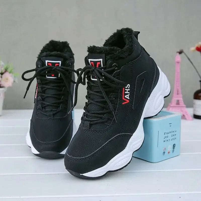 Warm Platform Velvet Sneakers